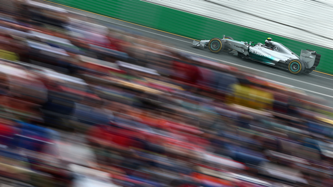 El monoplaza de Rosberg durante la carrera. El monoplaza de Rosberg durante la carrera.