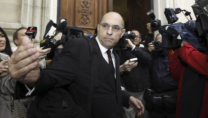 El magistrado Elpidio José Silva, a su llegada al Tribunal Superior de Justicia de Madrid El magistrado Elpidio José Silva, a su llegada al Tribunal Superior de Justicia de Madrid