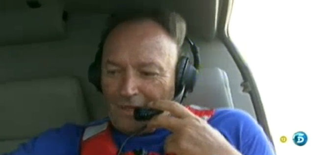 Amador Mohedano en el helicóptero de 'Supervivientes' Amador Mohedano en el helicóptero de 'Supervivientes'