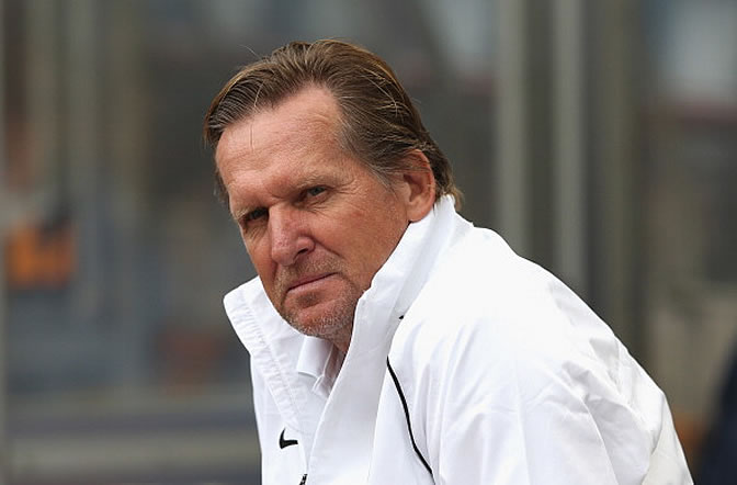 Schuster, durante un partido del Málaga Schuster, durante un partido del Málaga