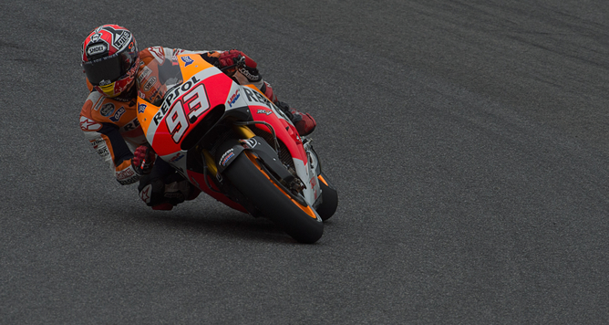 Márquez traza una curva del circuito de Mugello, en Italia. Márquez traza una curva del circuito de Mugello, en Italia.