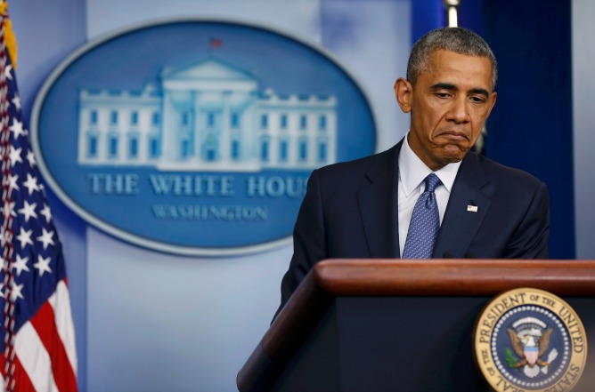 El presidente de Estados Unidos, Barack Obama, en su comparecencia en la Casa Blanca. El presidente de Estados Unidos, Barack Obama, en su comparecencia en la Casa Blanca.
