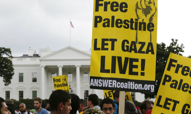 Miles de manifestantes reivindican ante la Casa Blanca una "Palestina libre" Miles de manifestantes reivindican ante la Casa Blanca una "Palestina libre"