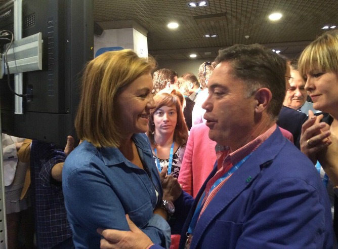 Marcos Martínez y María Dolores de Cospedal, en la Interparlamentaria del PP Marcos Martínez y María Dolores de Cospedal, en la Interparlamentaria del PP