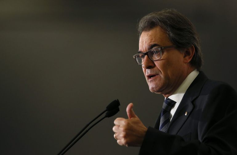 Artur Mas durante una conferencia en Barcelona Artur Mas durante una conferencia en Barcelona