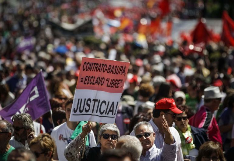 Imagen de una manifestadción el Primero de Mayo. Imagen de una manifestadción el Primero de Mayo.
