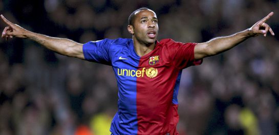 Fotografía de archivo del delantero francés Thierry Henry en su etapa en el F.C. Barcelona. Fotografía de archivo del delantero francés Thierry Henry en su etapa en el F.C. Barcelona.