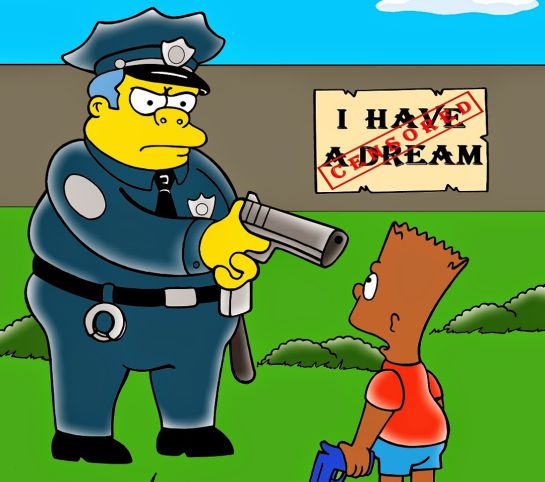 'Los Simpson', contra la brutalidad policial por motivos racistas 'Los Simpson', contra la brutalidad policial por motivos racistas