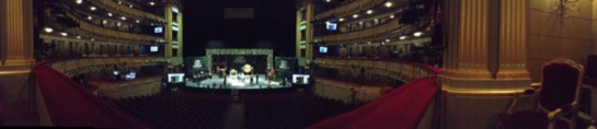 Vista panorámica desde el palco central del Teatro Real del escenario donde tendrá lugar la celebración de la Lotería de Navidad Vista panorámica desde el palco central del Teatro Real del escenario donde tendrá lugar la celebración de la Lotería de Navidad