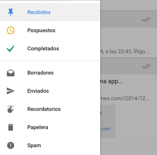 La interfaz de ‘Inbox’ en un iPhone La interfaz de ‘Inbox’ en un iPhone