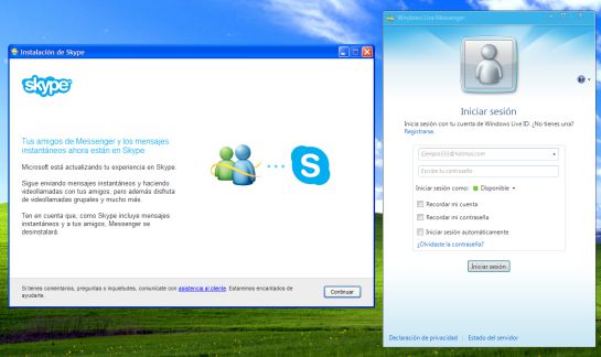 Windows Live Messenger ofrece la posibilidad de migrar a Skype Windows Live Messenger ofrece la posibilidad de migrar a Skype