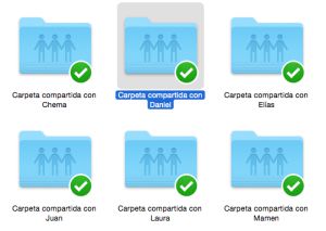 Varias carpetas compartidas en el servicio Dropbox Varias carpetas compartidas en el servicio Dropbox