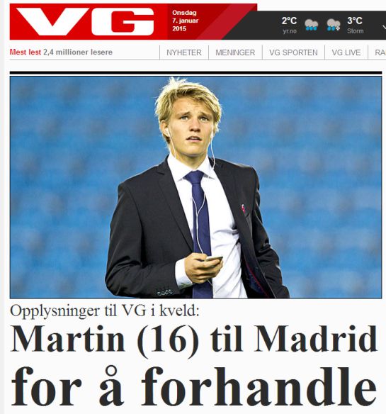 La prensa noruega da por hecho el fichaje La prensa noruega da por hecho el fichaje