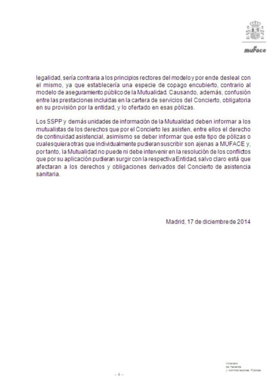 Hacienda carga contra las aseguradoras por plantear un “copago encubierto” a los funcionarios Hacienda carga contra las aseguradoras por plantear un “copago encubierto” a los funcionarios