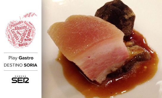 Trufa de patata y panceta guisada (Baluarte). Trufa de patata y panceta guisada (Baluarte).
