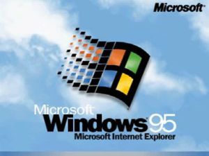 Pantalla de inicio de Windows 95 Pantalla de inicio de Windows 95