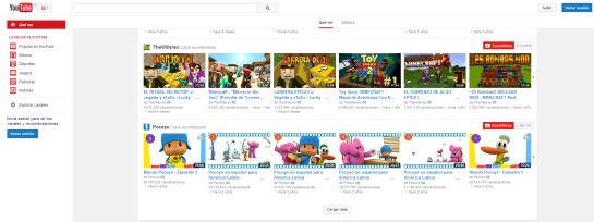 Captura de pantalla del portal YouTube Captura de pantalla del portal YouTube
