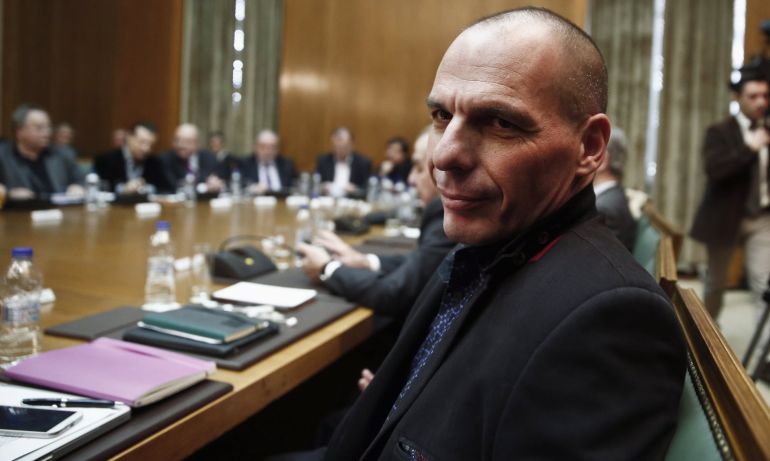 El nuevo ministro de Finanzas griego, Yanis Varoufakis, en el primer Consejo de Ministros El nuevo ministro de Finanzas griego, Yanis Varoufakis, en el primer Consejo de Ministros