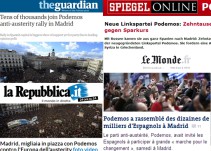 La cobertura internacional de la marcha de Podemos
