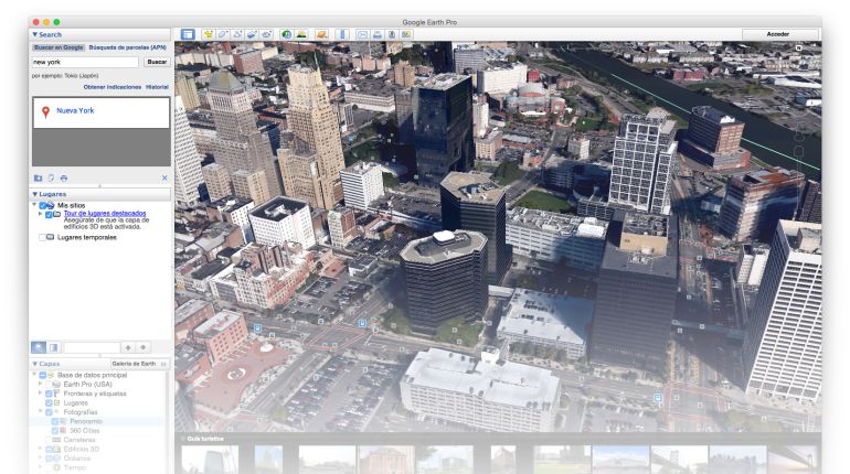 Captura de pantalla de la aplicación ‘Google Earth Pro’ para Mac Captura de pantalla de la aplicación ‘Google Earth Pro’ para Mac