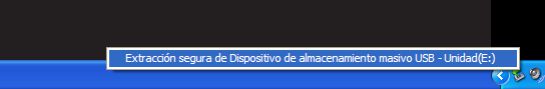 Menú de extracción de dispositivos en Windows Menú de extracción de dispositivos en Windows