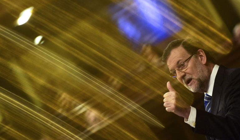 El presidente del Gobierno, Mariano Rajoy, durante el debate sobre el estado de la nación en el Congreso El presidente del Gobierno, Mariano Rajoy, durante el debate sobre el estado de la nación en el Congreso