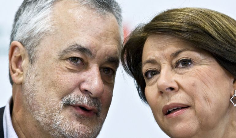 José Antonio Griñán y Magdalena Álvarez, durante el Comité Provincial del PSOE celebrado el 23 de enero de 2010 en Málaga José Antonio Griñán y Magdalena Álvarez, durante el Comité Provincial del PSOE celebrado el 23 de enero de 2010 en Málaga