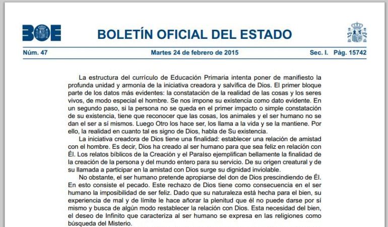 El nuevo currículo de religión recupera el rezo en clase El nuevo currículo de religión recupera el rezo en clase