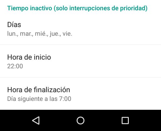 La función ‘Interrupciones’ de Android es muy similar La función ‘Interrupciones’ de Android es muy similar