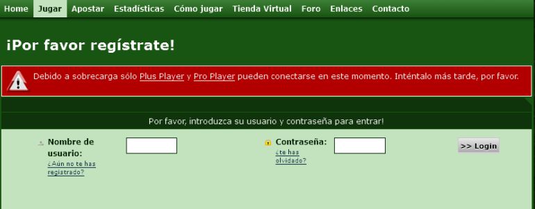 La página de acceso para los usuarios del Comunio. La página de acceso para los usuarios del Comunio.
