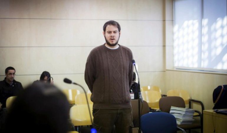 El rapero Pablo Hasel durante el juicio. El rapero Pablo Hasel durante el juicio.