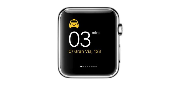 Apariencia de la app Hailo en el Apple Watch Apariencia de la app Hailo en el Apple Watch