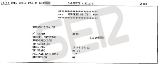 Justificante que corrobora que la Agencia Tributaria remitió a las 20:12 horas del lunes. Justificante que corrobora que la Agencia Tributaria remitió a las 20:12 horas del lunes.