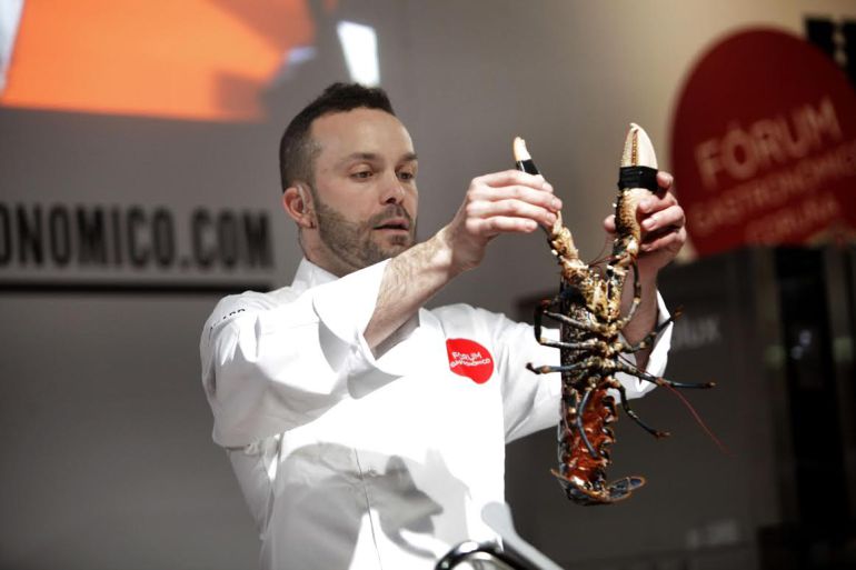 El cocinero Iván Domínguez, en uno de los talleres del Fórum Gastronómico El cocinero Iván Domínguez, en uno de los talleres del Fórum Gastronómico