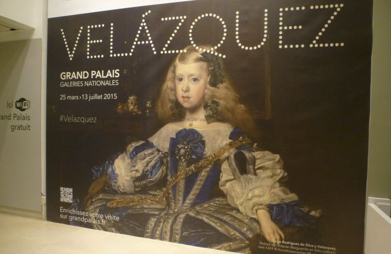 Vista del cartel de la exposición sobre Velázquez. Vista del cartel de la exposición sobre Velázquez.