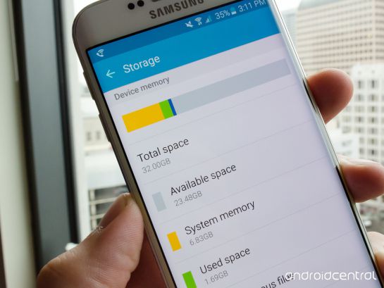 Memoria disponible en el Samsung Galaxy S6 Memoria disponible en el Samsung Galaxy S6