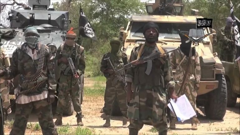 Hombres de Boko Haram en Nigeria. Hombres de Boko Haram en Nigeria.