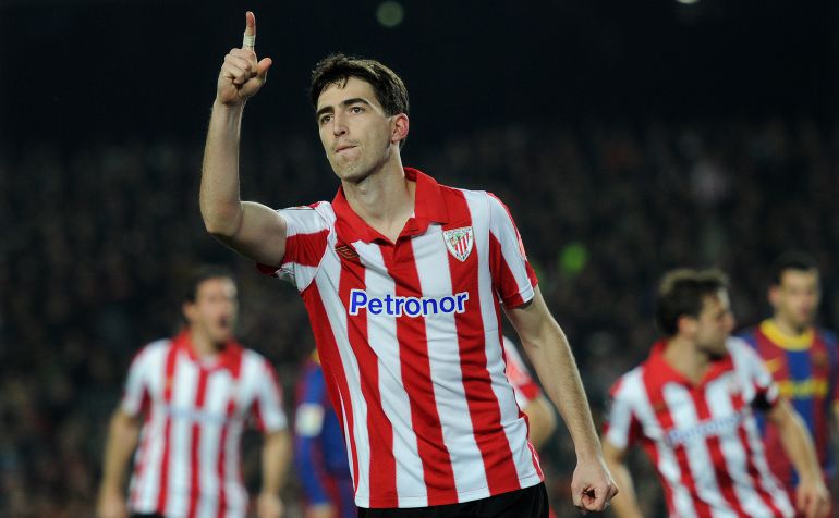 Andoni Iraola celebra un gol al Barcelona Andoni Iraola celebra un gol al Barcelona