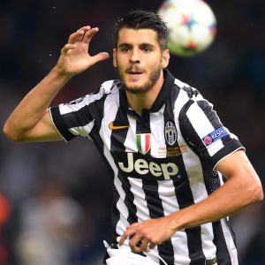 Morata celebra el tanto del empate. Morata celebra el tanto del empate.