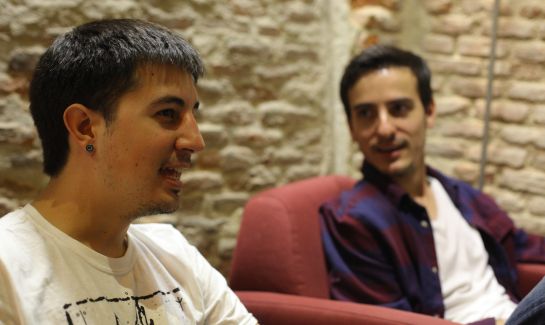 David Ruiz y Jose, durante un momento de la entrevista David Ruiz y Jose, durante un momento de la entrevista