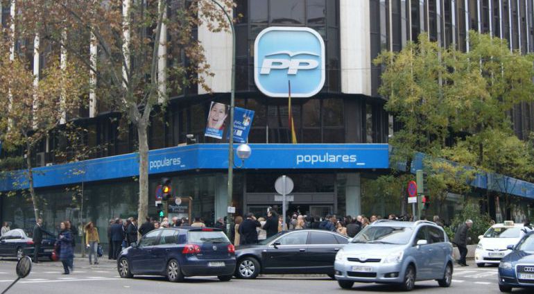 Imagen de archivo de la sede del PP. Imagen de archivo de la sede del PP.