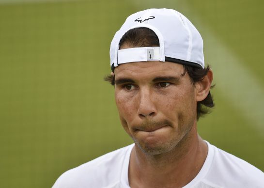 Nadal entrena en las pistas de Wimbledon Nadal entrena en las pistas de Wimbledon