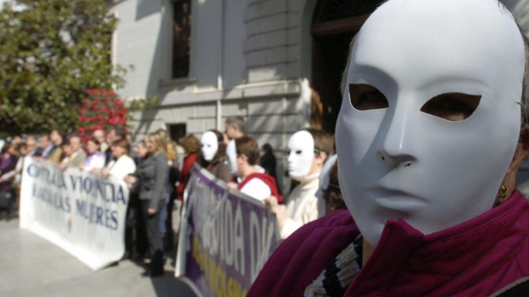 Manifestación contra la violencia de género en Granada. Manifestación contra la violencia de género en Granada.