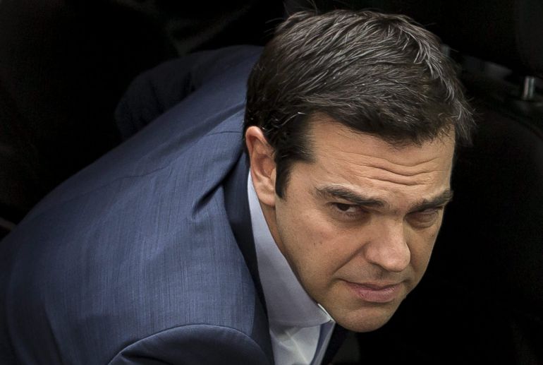 El primer ministro griego, Alexis Tsipras a su llegada a la reunión de los ministros de Economía y Finanzas de la eurozona en Bruselas El primer ministro griego, Alexis Tsipras a su llegada a la reunión de los ministros de Economía y Finanzas de la eurozona en Bruselas