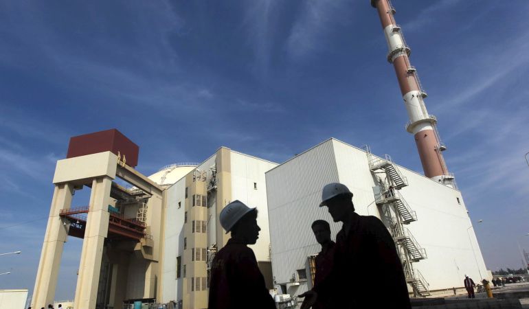 Iranian workers stand in front of the Bushehr nuclear power plant, about 1,200 km (746 miles) south of Tehran in this October 26, 2010 file photo. Iran and six major world powers have reached a nuclear deal after more than a decade of on-off negotiation, granting Tehran sanctions relief in exchange for curbs on its nuclear program, Iranian diplomats said on Tuesday. REUTERS/Mehr News Agency/Majid Asgaripour/Files FROM THE FILES PACKAGE - IRAN DEAL - SEARCH "IRAN FILES" TO FIND ALL 27 IMAGES Iranian workers stand in front of the Bushehr nuclear power plant, about 1,200 km (746 miles) south of Tehran in this October 26, 2010 file photo. Iran and six major world powers have reached a nuclear deal after more than a decade of on-off negotiation, granting Tehran sanctions relief in exchange for curbs on its nuclear program, Iranian diplomats said on Tuesday. REUTERS/Mehr News Agency/Majid Asgaripour/Files FROM THE FILES PACKAGE - IRAN DEAL - SEARCH "IRAN FILES" TO FIND ALL 27 IMAGES