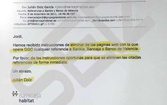 Bancaja ordenó “eliminar de forma inmediata” toda referencia a la inversión de “Bankia, Bancaja o Banco de Valencia” Bancaja ordenó “eliminar de forma inmediata” toda referencia a la inversión de “Bankia, Bancaja o Banco de Valencia”