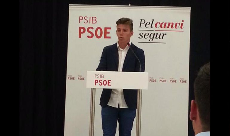 Jordan Thomas en un acto del PSOE de Baleares. Jordan Thomas en un acto del PSOE de Baleares.