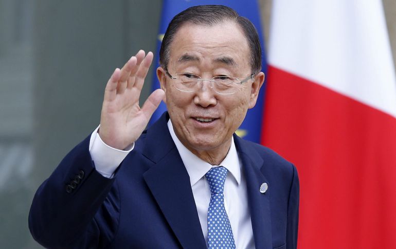 El secretario general de Naciones Unidas, Ban Ki-moon, tras su reunión con el presidente francés esta semana. El secretario general de Naciones Unidas, Ban Ki-moon, tras su reunión con el presidente francés esta semana.