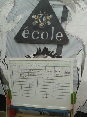 Horarios en la escuela de Calais Horarios en la escuela de Calais