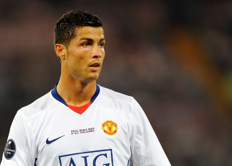 Cristiano, durante un partido en su etapa con el United Cristiano, durante un partido en su etapa con el United